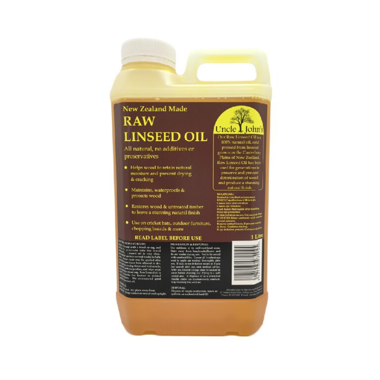 1 Litre Uncle Johns Raw Linseed Oil Uncle John's Raw Linseed Oil